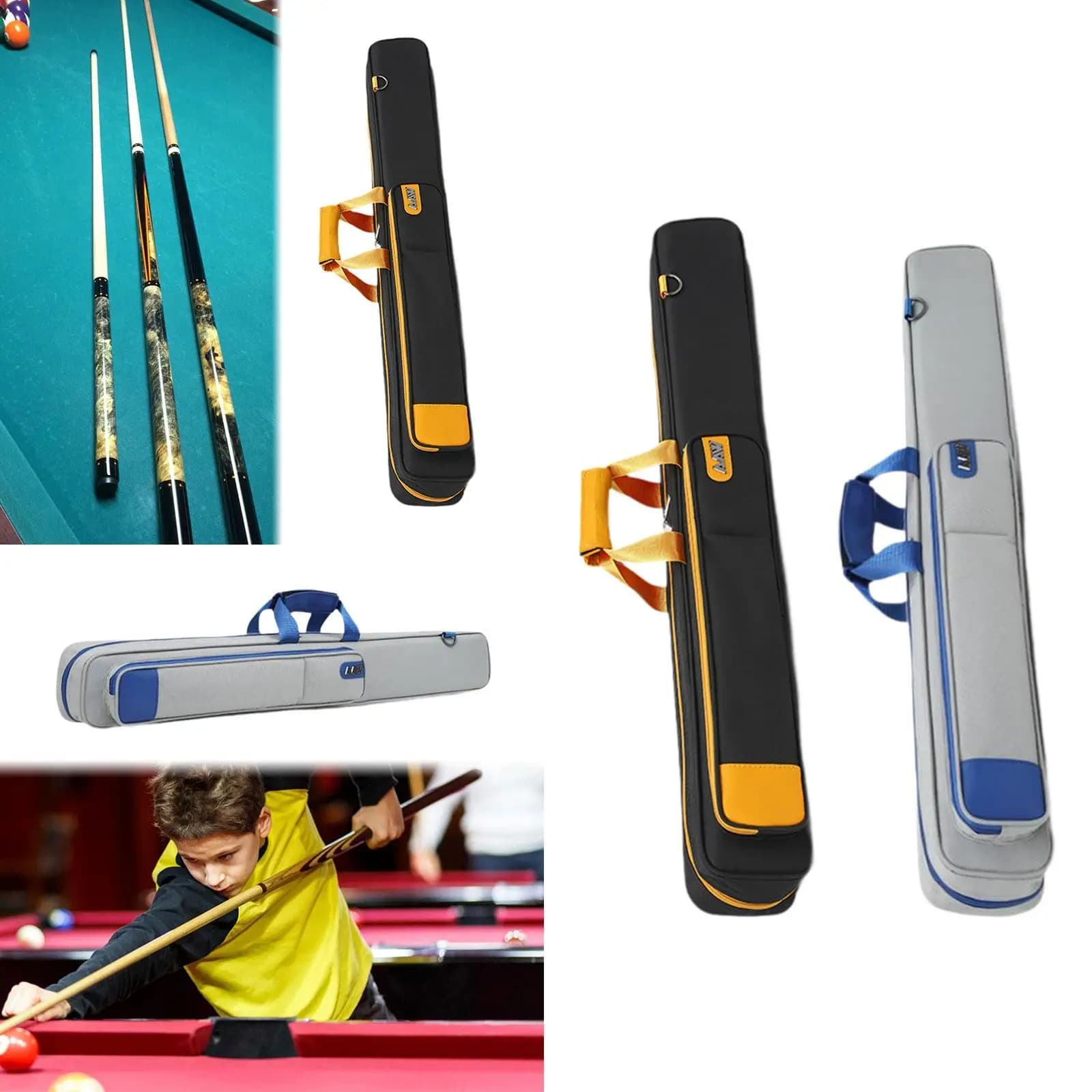 Oxford Billiard Cue Case Bag Thickened Design Protective 1/2 Snooker Club Pool Cue Holder for Professional Billiards