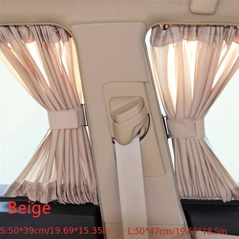 2 pezzi universale per auto parasole tenda per finestrino laterale protezione UV pieghevole automatica tessuto puro nero visiera parasole tende copertura auto-styling