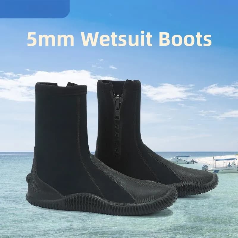 Scarpe da Immersione Antiscivolo 5MM, Scarpe per Surf e Trampolino, Stivali da Immersione Resistenti all'Usura, Scarpe da Snorkeling Sulfurizzate, Scarpe per Soccorso e Alluvioni