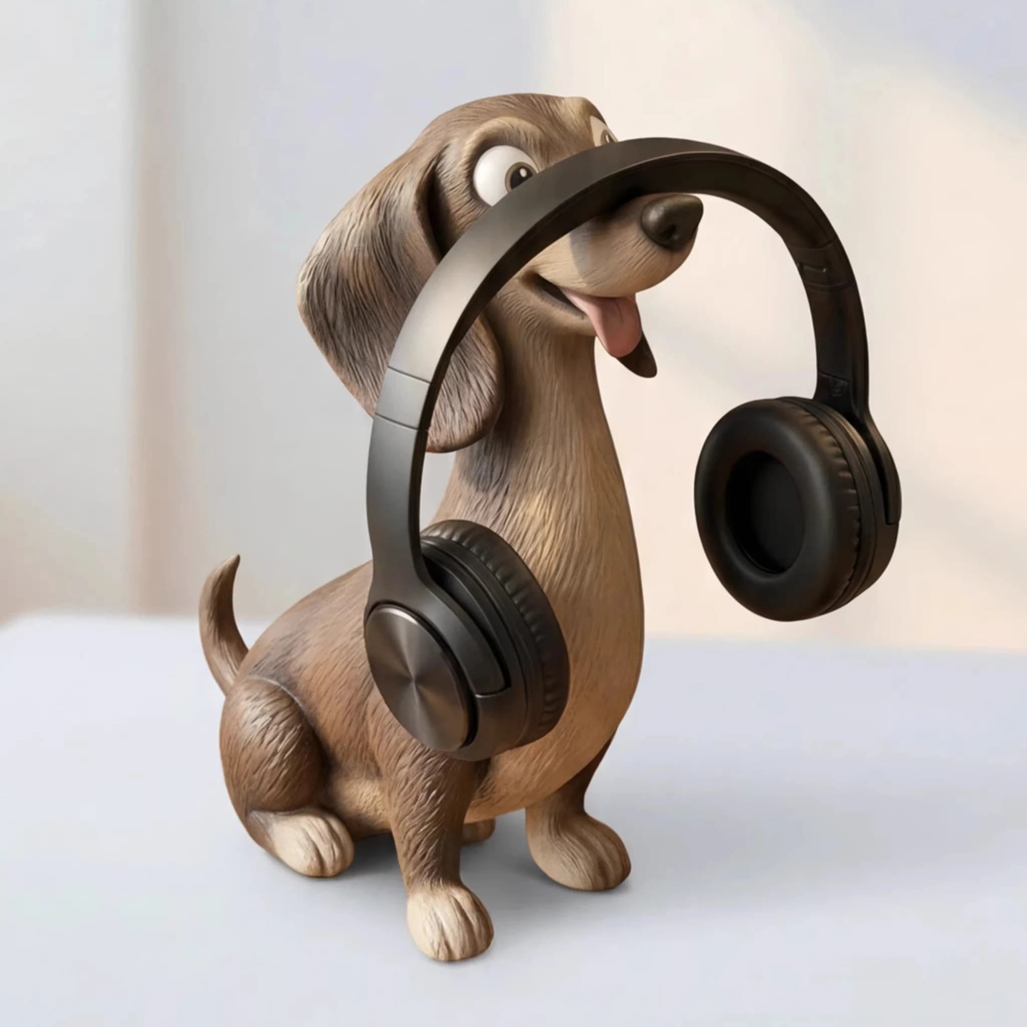 Supporto per Cuffie a Forma di Bassotto Carino, in Resina Personalizzata, Supporto da Scrivania per Gaming, Accessori Decorativi, Regalo Fai da Te