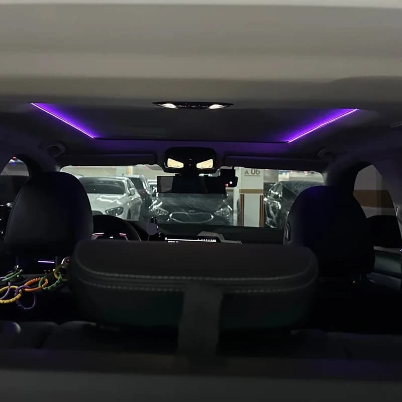 Strisce Luminose Ambientali Aggiornate per Tettuccio BMW Serie 3/4/5/6GT/7/X3/X4/X5/X6/X7 G20 G26 G30 G05 G80 2019-2025, Illuminazione Interna