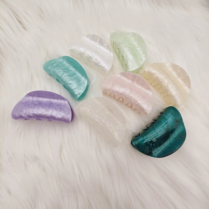 Fermagli per capelli vintage di vendita calda per ragazze Clip per artiglio Nuova clip per squalo con barrette in marmo strutturato per accessori per capelli da donna