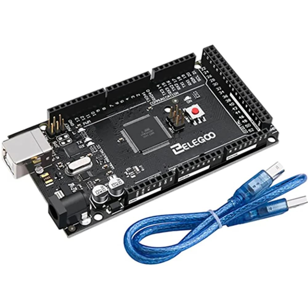 ELEGOO MEGA R3 ATmega 2560 + USB cable compatible with IDE Arduino Conforme RoHS Black Blue