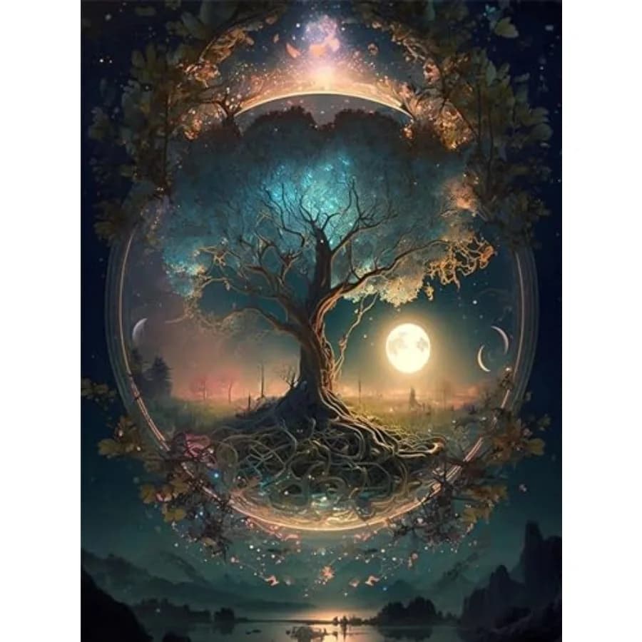Tree of Life Paint by Numbers Kit for Adults-Tree of Life Adult Paint by Number Kits on Canvas, DIY Oil Painting by Number Adul