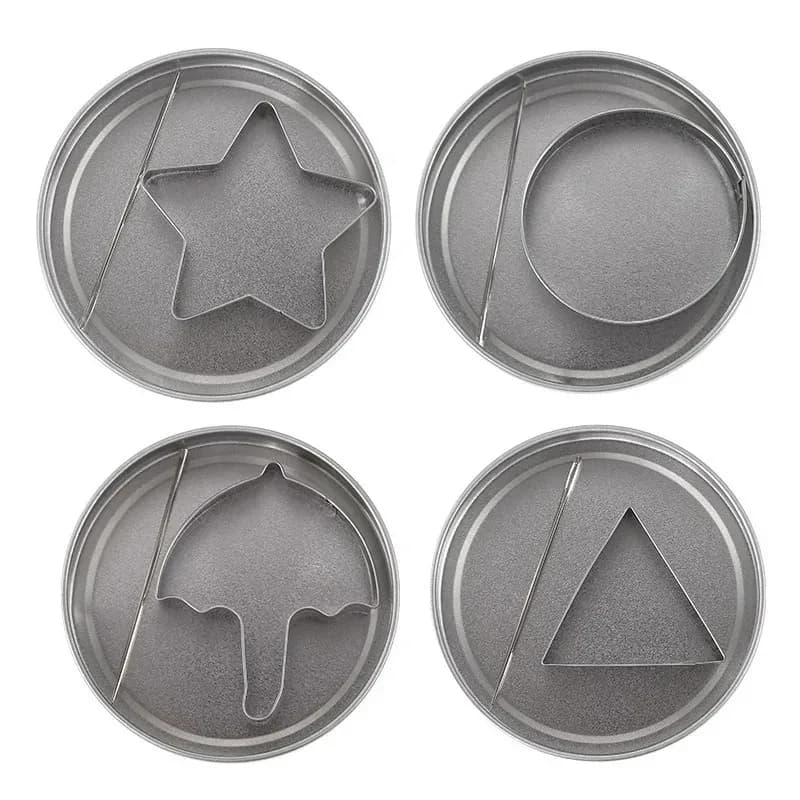 Set di 12 strumenti coreani per la produzione di caramelle e zucchero, kit da gioco per zucchero, calamari, formine per biscotti in acciaio inossidabile, biscotti di zucchero per la festa