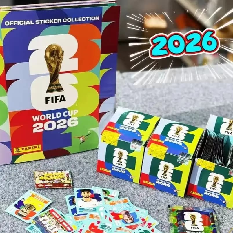 FIFA 2026 World Cup Panini Sticker Pack Box, Football Player Collectible Stickers Album Fan Gift