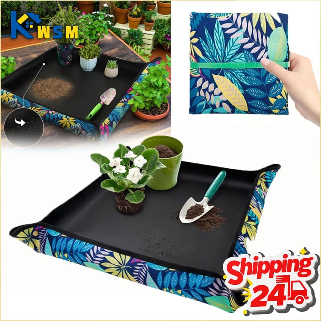 Tappetino Riutilizzabile 1-4 Pezzi per Trapianto di Piante da Interno, Controllo Detriti, Impermeabile, Pieghevole, Regalo per Amanti delle Piante
