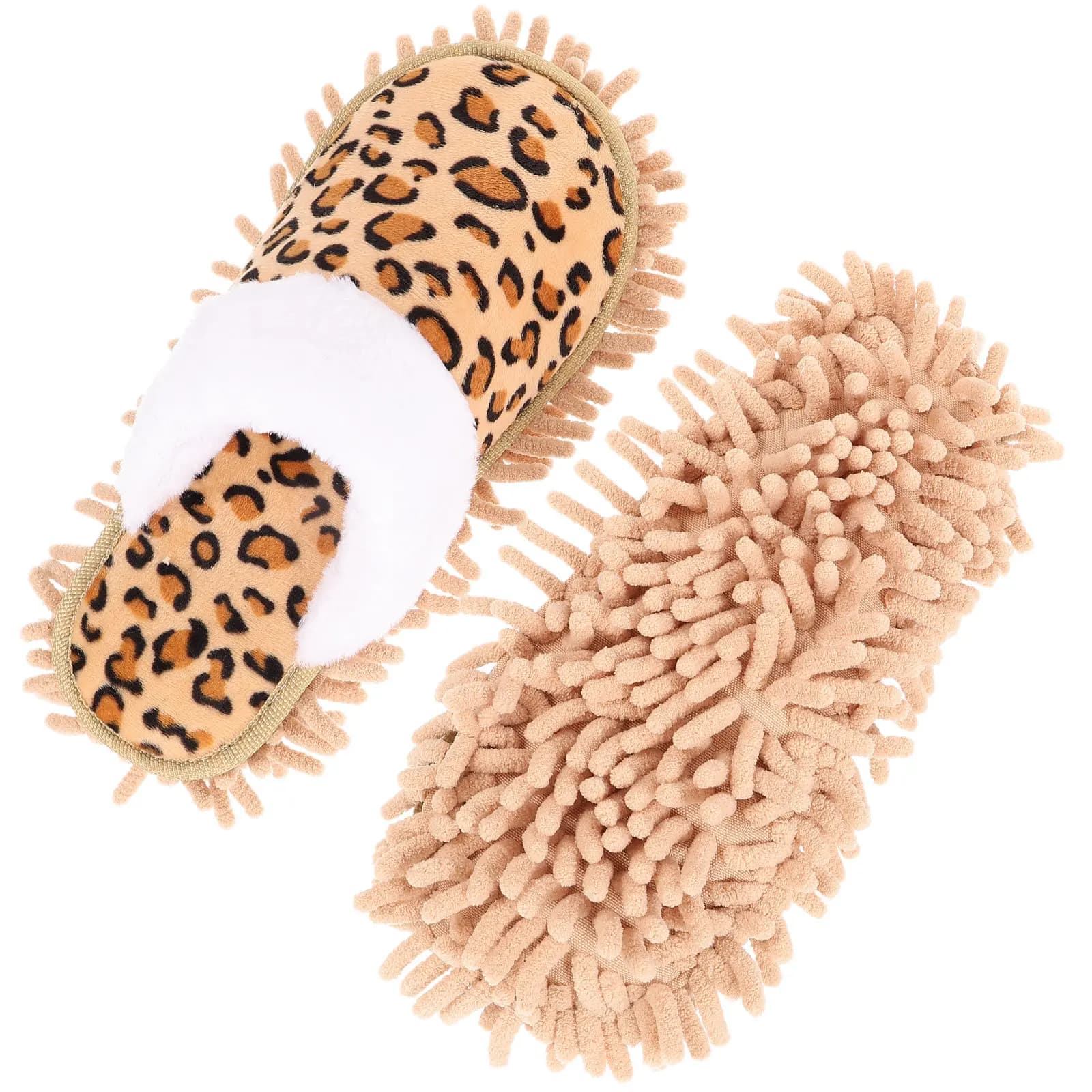 1 Paio di Pantofole Mop Resistenti all'Usura, Comode Scarpe per Pulizia Pavimenti in Legno, Ceramica e Vinile, Riutilizzabili e Lavabili