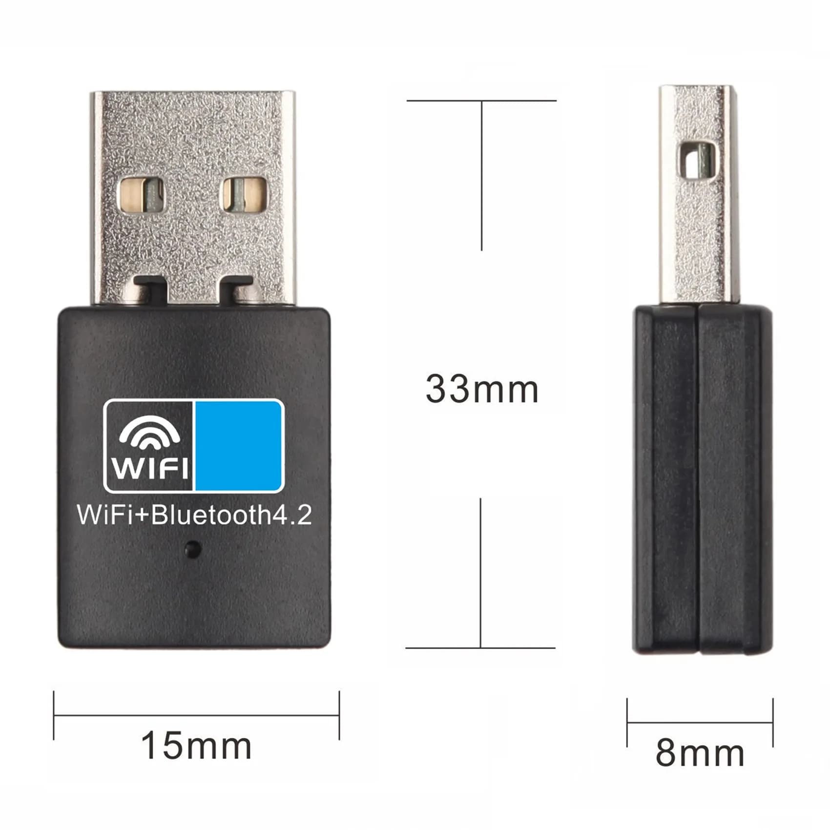 Adattatore USB Wifi Bluetooth, Dongle Bluetooth 4.2 150Mbps, Scheda di Rete Wifi, Ricevitore e Trasmettitore Wifi Bluetooth
