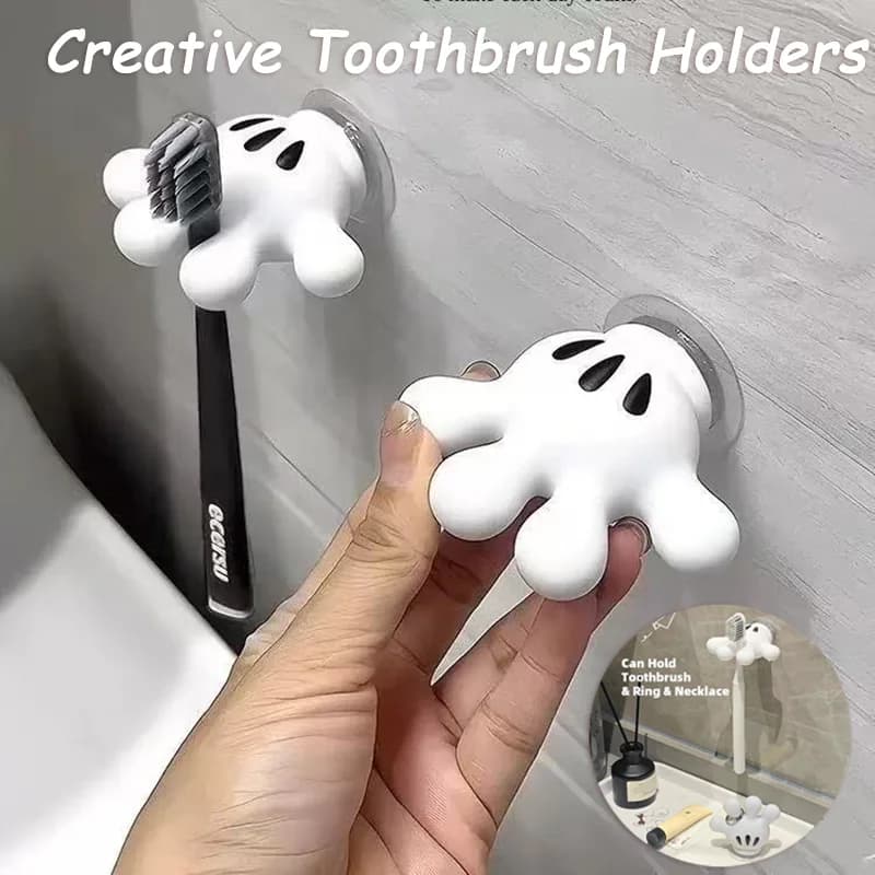Portaspazzolino creativo, gancio per palmo carino e senza traccia, dispositivo di avvolgimento del cavo dati, asciugamano da bagno, ventosa, cavo dati per palmo dell'auto