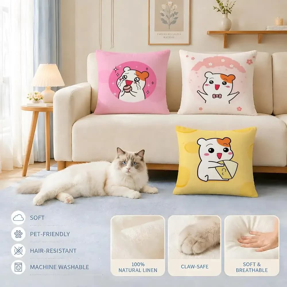 Fodere per cuscini Divano Adatte a cani e gatti Anime O-OruchubanS EbichuS Fodere per cuscini decorativi per sedie 45x45 40x40