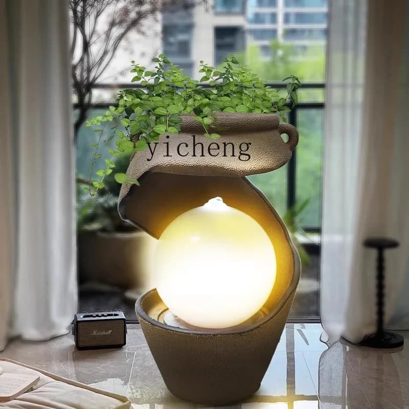 Gli ornamenti decorativi per pavimenti TWR circollano il paesaggio del giardino dell'acqua possono coltivare fiori, piante in vaso, lampada lunare