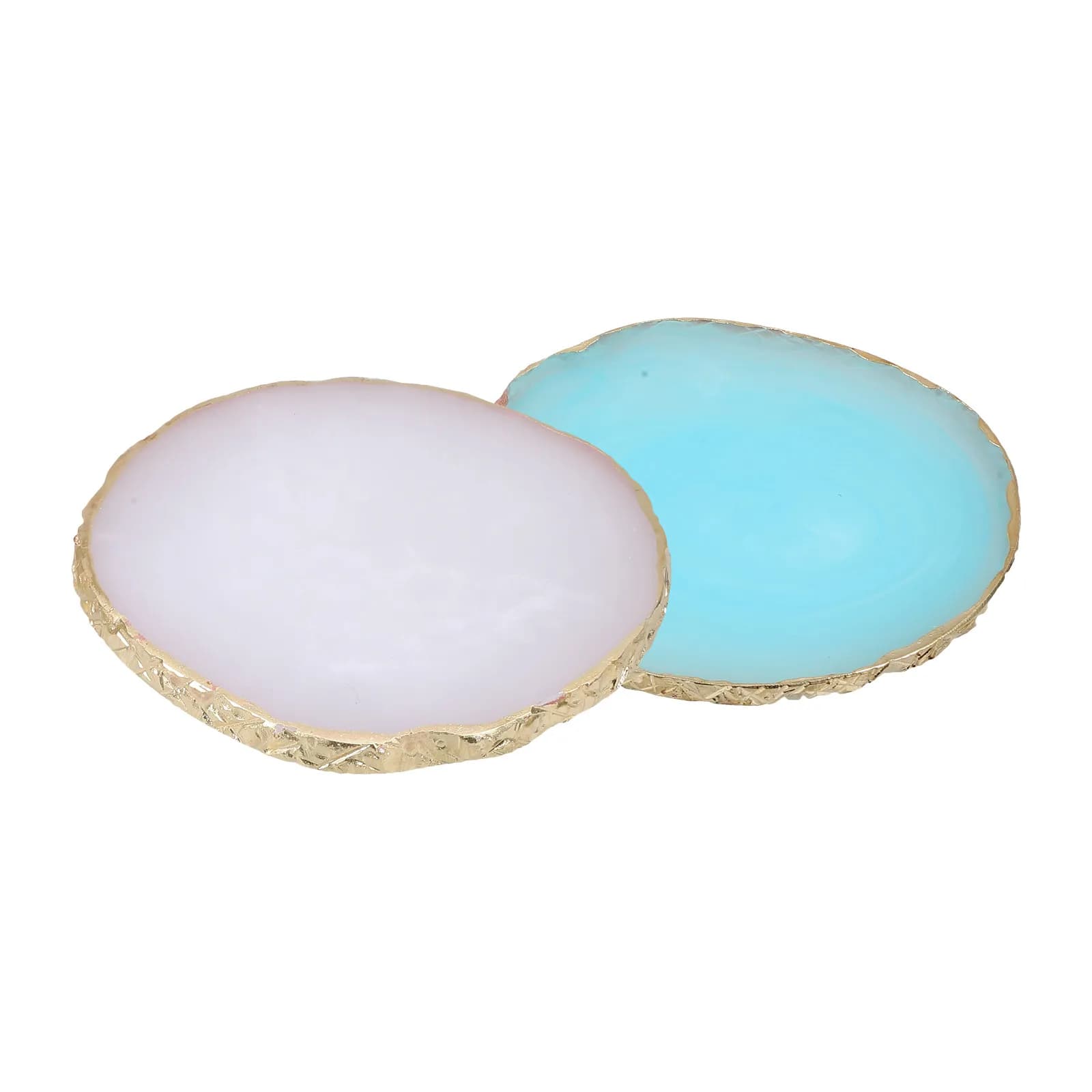 2 palette artistiche in resina per miscelare smalti, gel, strumenti per manicure, vassoio per fondotinta, accessori per unghie