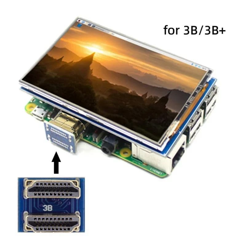 Convertitore HDMI a Micro HDMI CFsunbird, Adattatore Maschio-Maschio per Raspberry Pi 3/4, Display LCD Touchscreen HDMI RPI131