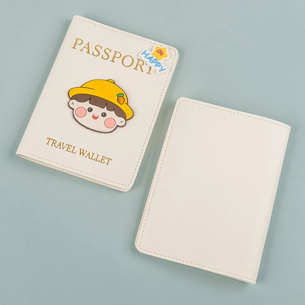 PU Leather Passport Protective Case Cute Cartoon Anime Themed Assport Cover Ticket Holder Travel Document Organiser Protector