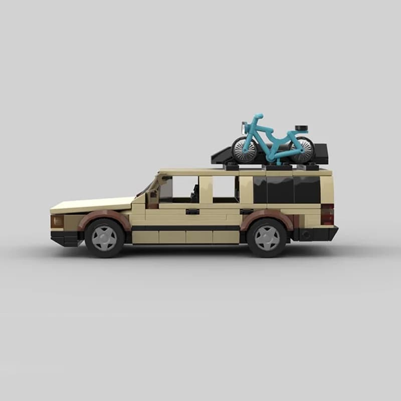 Modello MOC Volvo 740 Wagon da 270 pezzi, design classico nordico, adatto per adulti e ragazzi, blocchi da costruzione