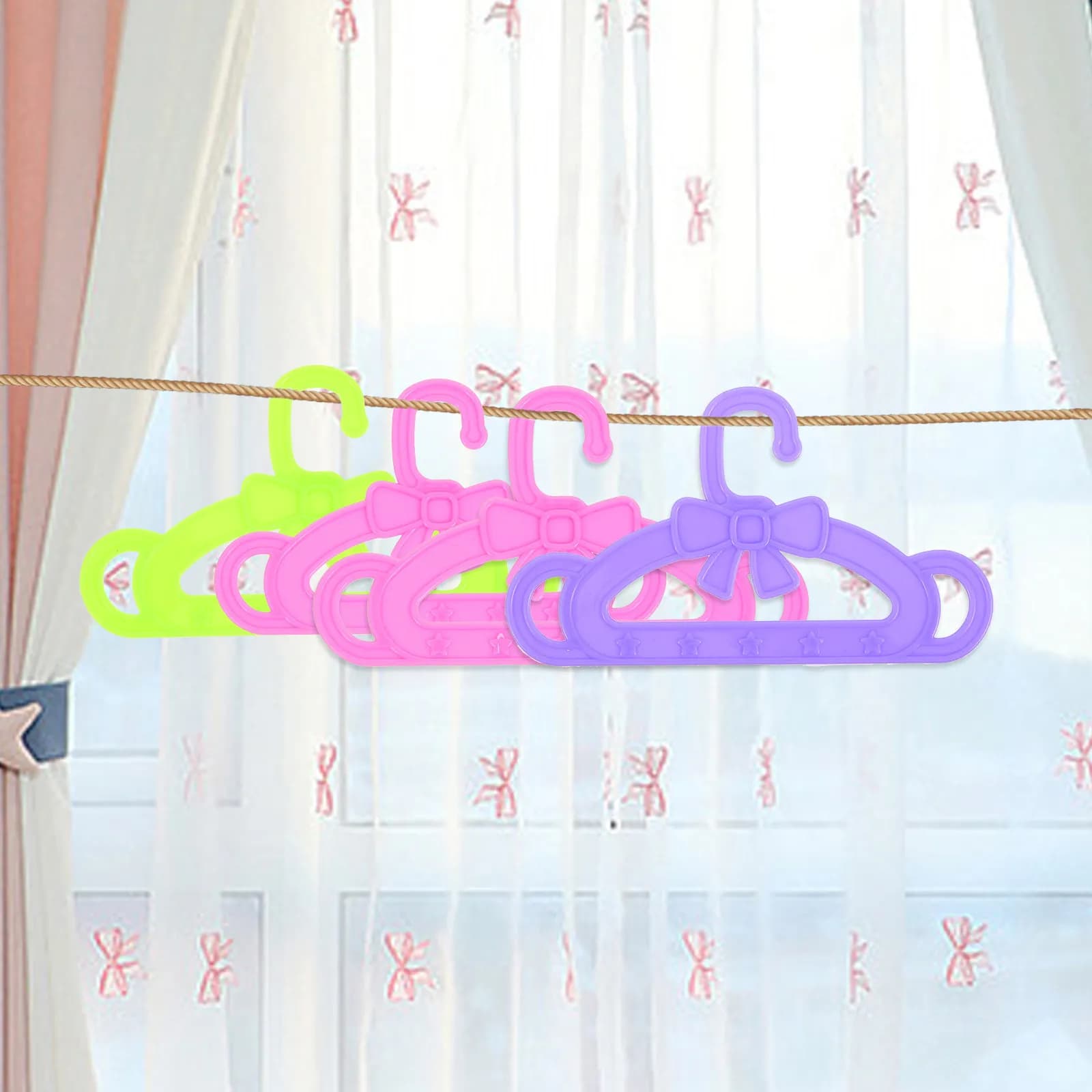 15 Pezzi Appendiabiti in Plastica per Bambini, Organizzatori per la Cameretta, Accessori per Esporre Vestiti