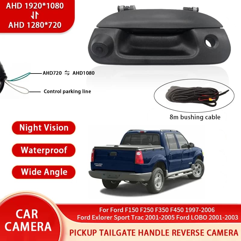 Telecamera retromarcia AHD 1080P per Ford F150 F250 F350 F450 1997-2006 Ford Exlorer Sport Trac 2001-2005 Ford LOBO 2001-2003