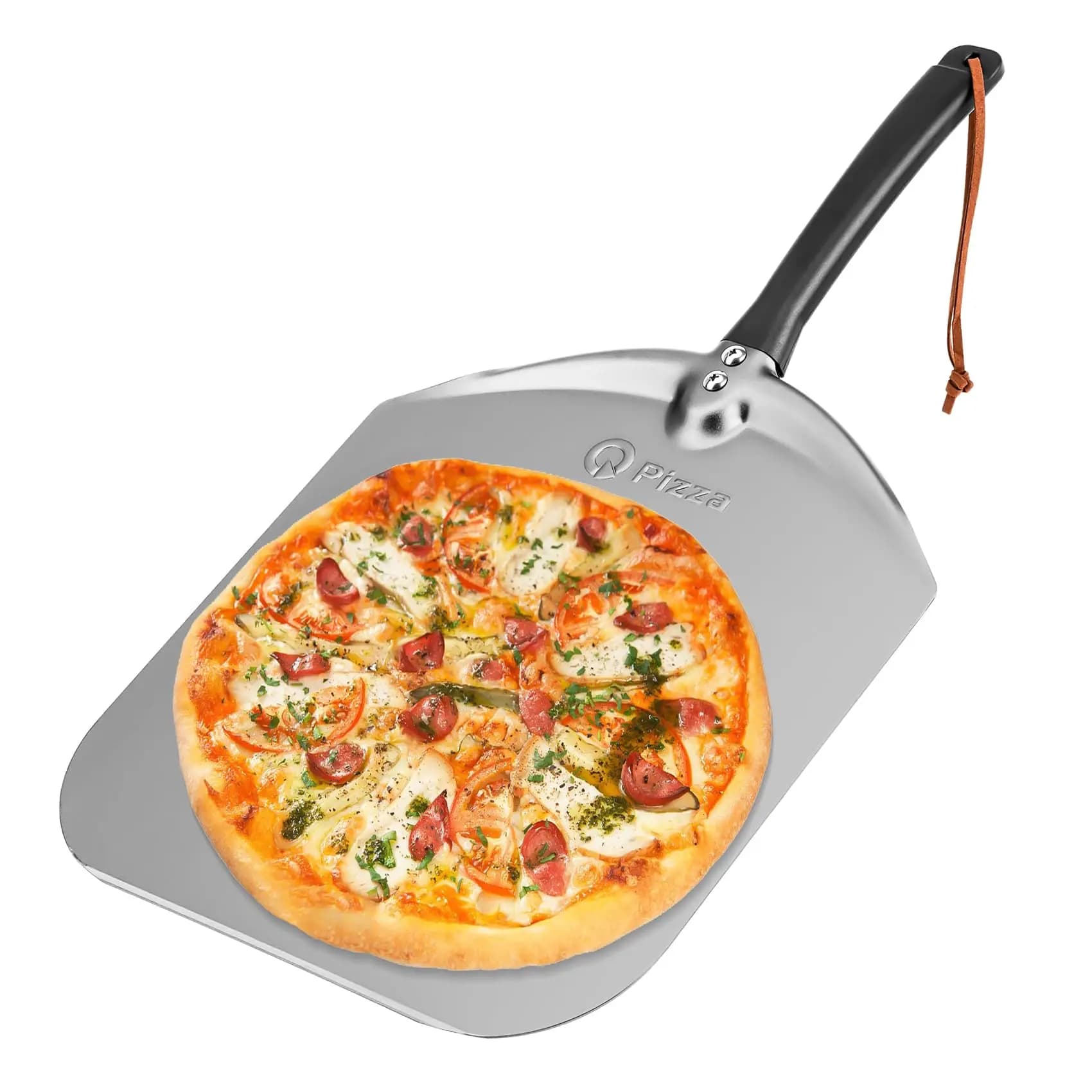 Pala per Pizza in Alluminio da 12 Pollici, Paletta Girevole in Metallo per Forno e Griglia, Spatola per Pizza per Cuocere Pane, Pasticcini e Torte, Essenziale per Pasticceri Casalinghi