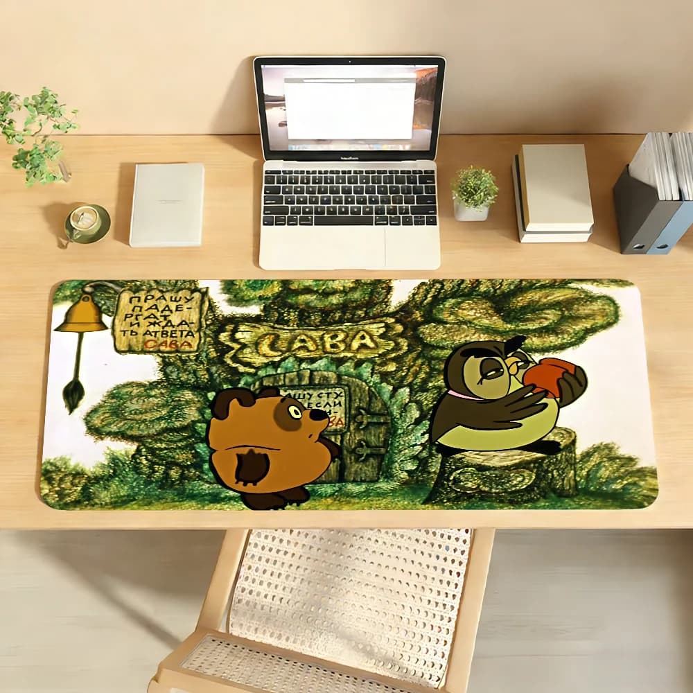 Simpatico tappetino per mouse in gomma antiscivolo, tappetino per computer, decorazione per gamer, tappetino da scrivania, per laptop, ufficio, grande, Vinni-Pukh