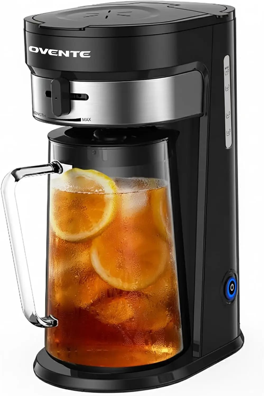 3QT Iced Tea & Coffee Maker with Adjustable Brew Strength, Reusable Filter for Lemonade, Latte & Flavored Water