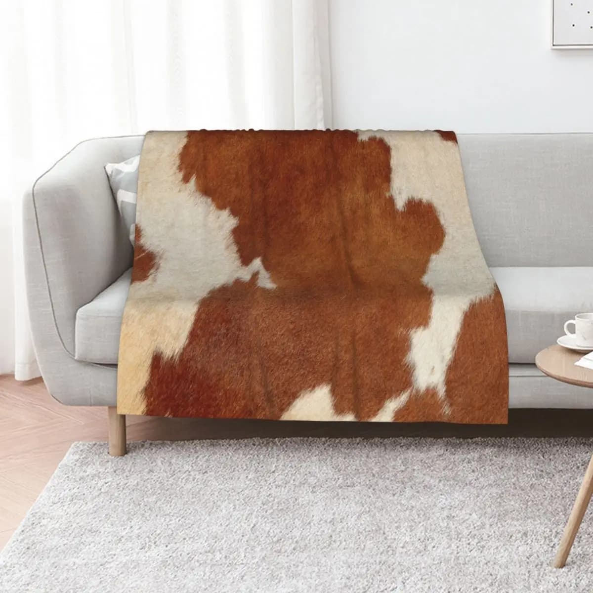 Wild, rustic Cowhide pattern Throw Blanket Decorative Sofa Sleeping Bag Soft warm winter Blankets For Sofas Luxury St Blankets