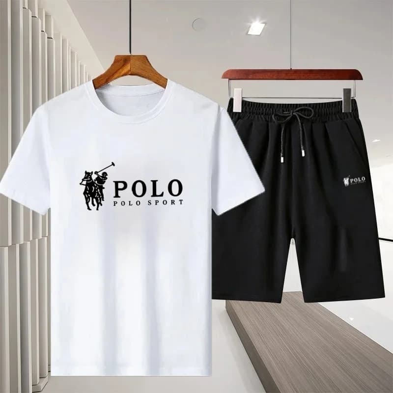 New Men's Summer Set: T-shirts and Shorts Comfortable, Breathable, for Sport and Beach, Big Sizes
