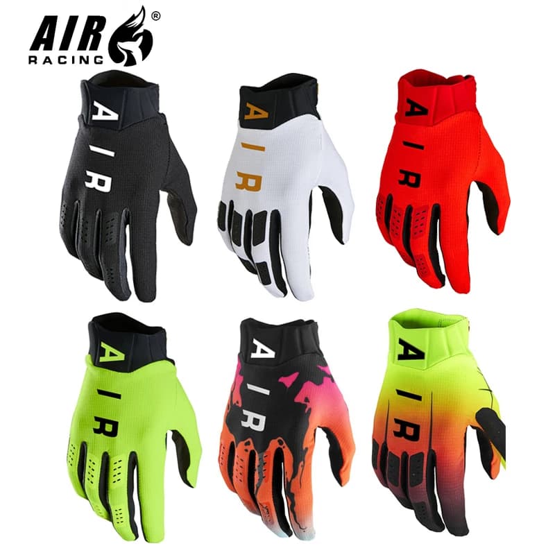 Guanti da moto da uomo AIR 6 colori Touch Screen Guanti da mountain bike da Mtb Guanti protettivi da corsa per motocross con dita intere