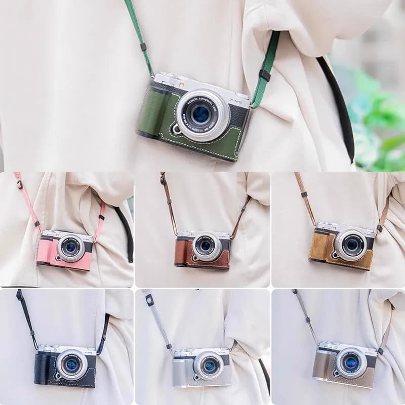 Photo Camera Genuine leather cowhide Bag Body BOX grip Case For Fuji Fujifilm XM5 X-M5 cover sleeve handle base accessories