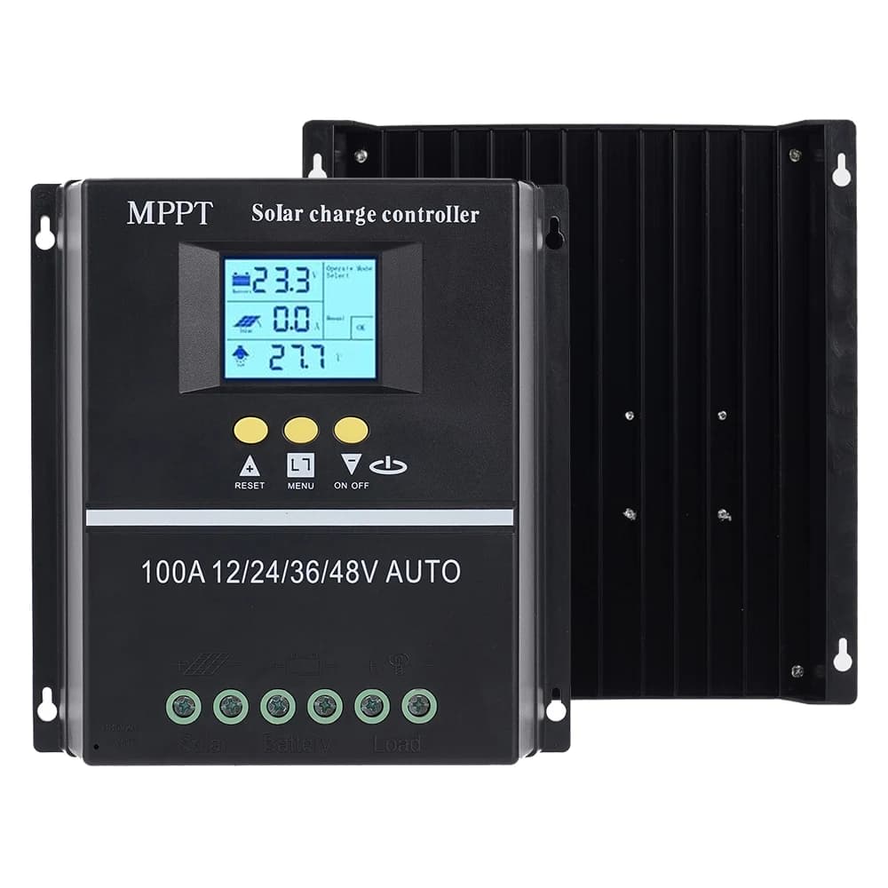 Regolatore di carica solare MPPT 100A con doppia uscita USB LCD 12V 24V 36V 48V Pannello solare Regolatore batteria al piombo/litio