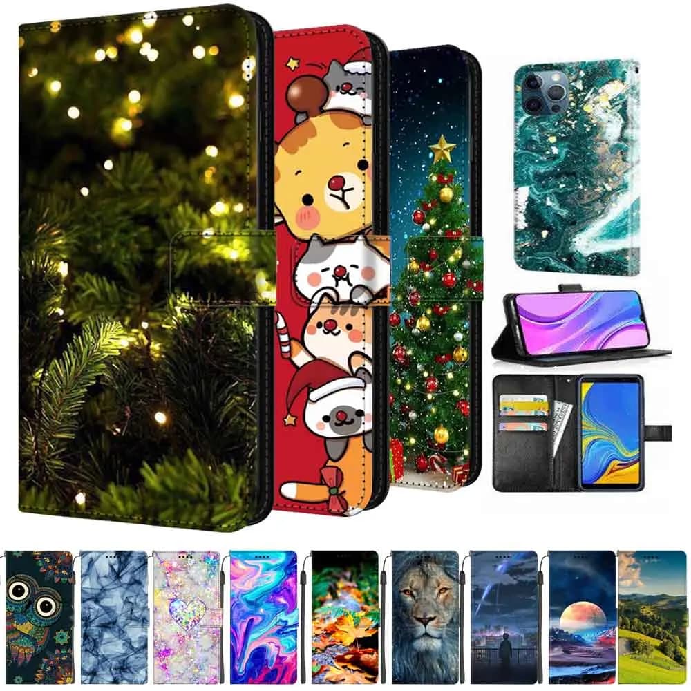 Christmas Marble Leather Case For iphone 17 pro Max Luxury Wallet Magnetic Flip Cover For Apple Iphone 17 Air Phone Cases Cute