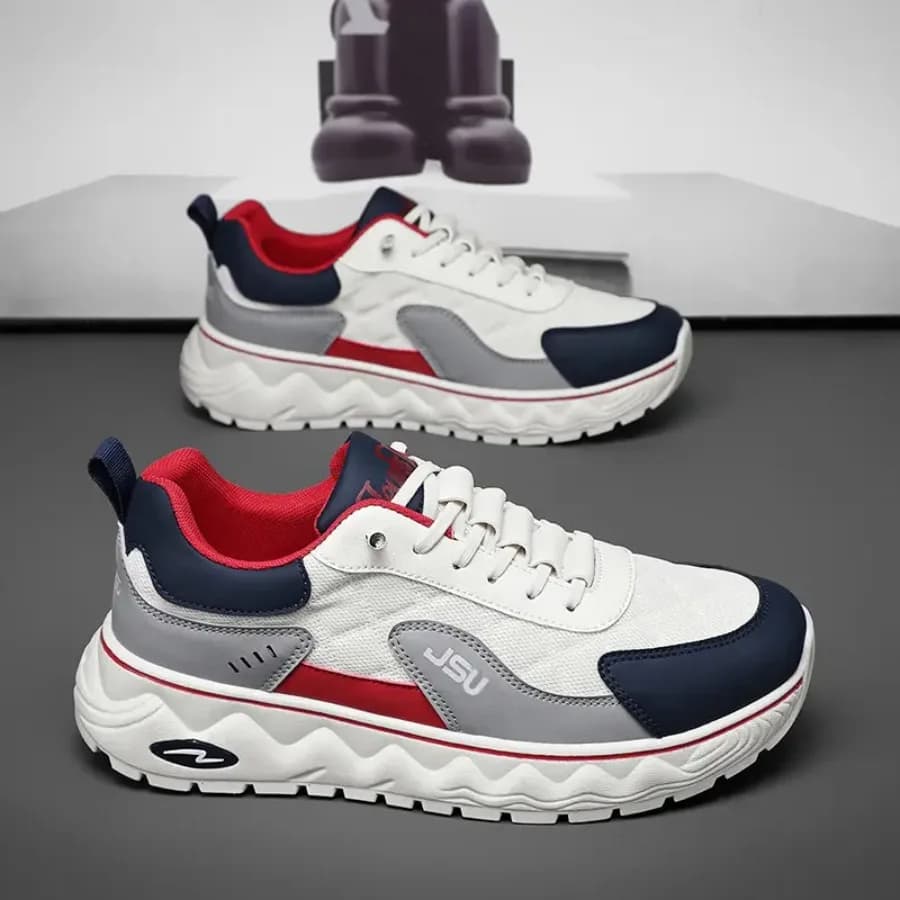 Scarpe Casual Versatili e Alla Moda per Uomo, Sneakers con Suola Spessa per Viaggi e Outdoor, Scarpe da Ginnastica Trendy con Design a Pannelli