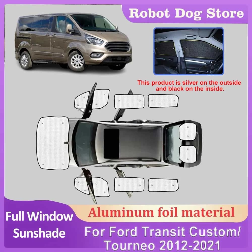 Parasole per auto per Ford Transit Custom 2014 Body Kit Tourneo 2012-2021, visiere per finestrini, tendine per parabrezza, accessori auto