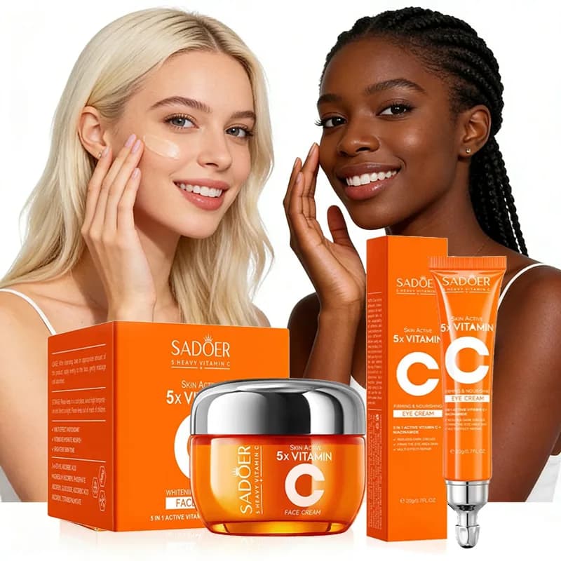 SADOER Face Cream Vitamin C Skin Care Face Hydrating Shaking Creams for Moisturizing Face Beauty Face Skin Care
