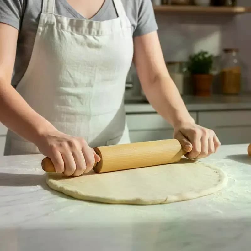 Mattarello in legno per pasta e pizza, utensile da cucina per impastare e sfogliare