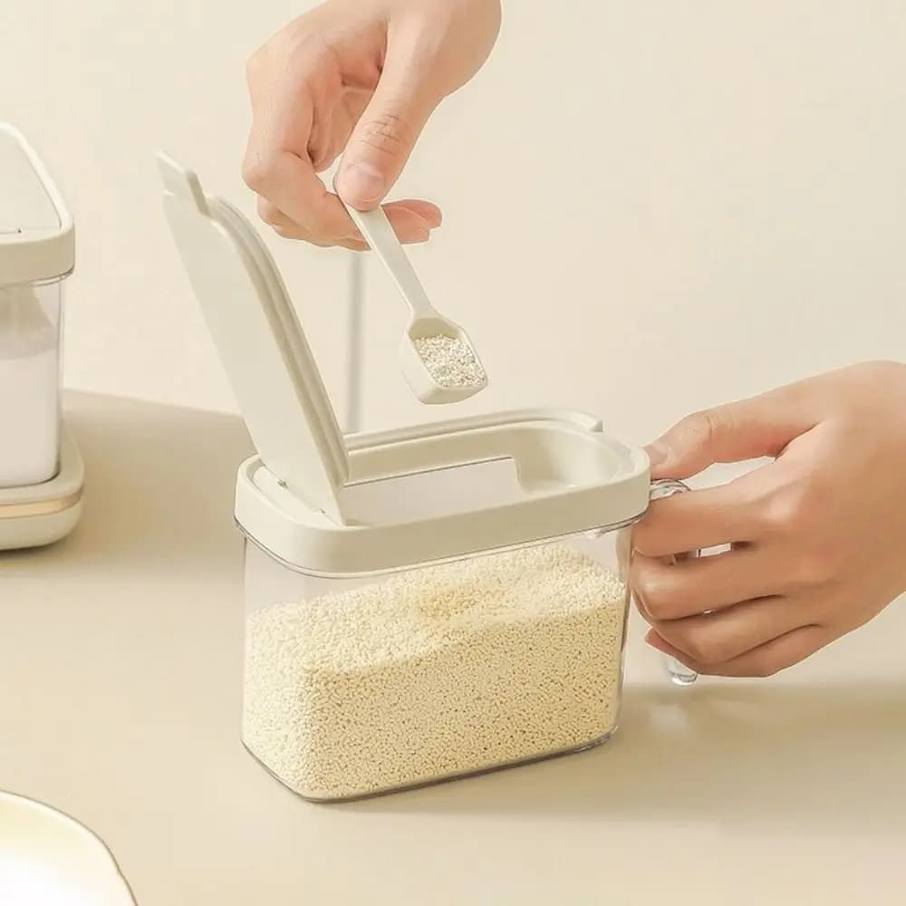 Durable Plastic Spice Jars Moisture-proof Sealed Spice Storage Container with Lid Seasoning Box Set for Home