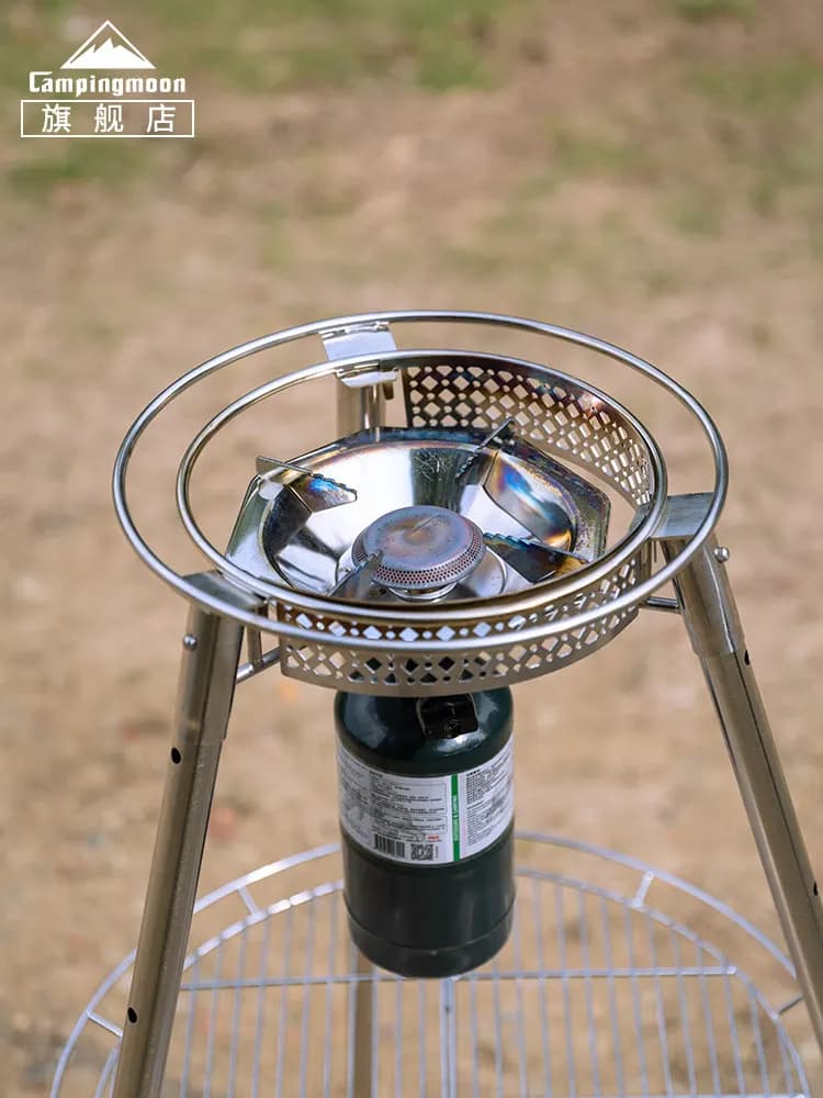 CAMPINGMOON 304 Stainless Steel Frying Pan Drainer GRW-30 Baking Pan Universal Oil Drip Rack Scott Accessories