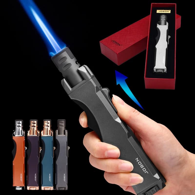 TikTok esplosivo JOBON antivento dritto punch accendino high-end moxibustione sigaro strumento da campeggio esterno accendino pistola di accensione