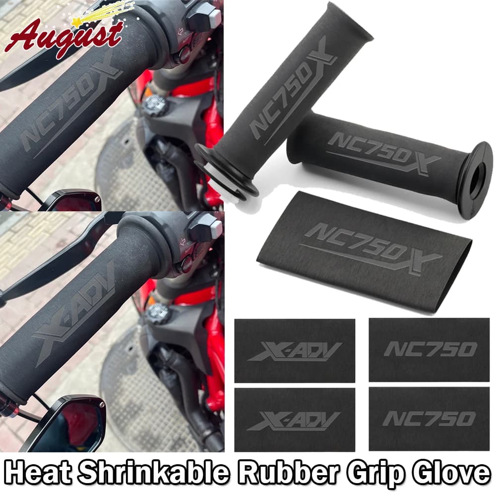 For HONDA NC750X NC750 X-ADV 750 300 1000 2023 Universal Moto Termoretraibile Grip Non-slip Cover Rubber Handlebar Grip