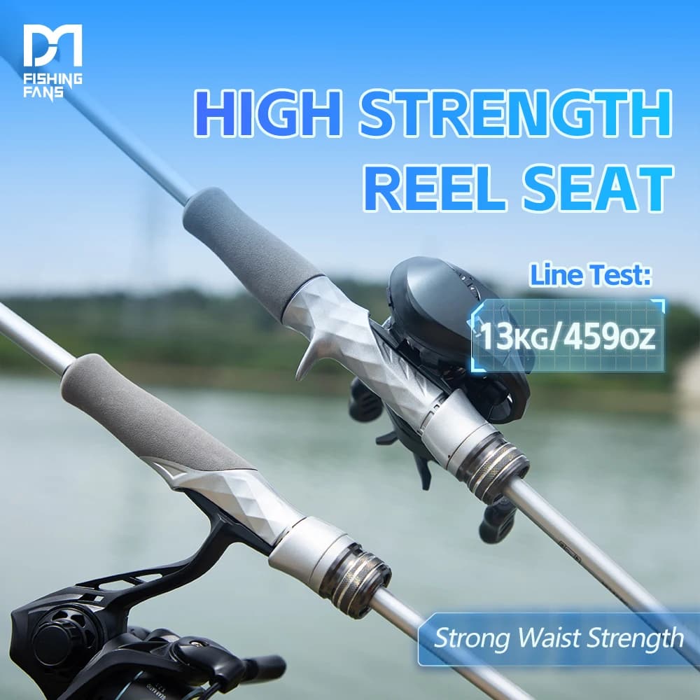 Canna da Pesca FISHINGFANS ORCA 6' 6'6'' 7' 7'6'' M Potenza Media 10-30g 13kg Grande Frizione con Sedile Mulinello a Scatto per Spinning e Casting Bass Fishing