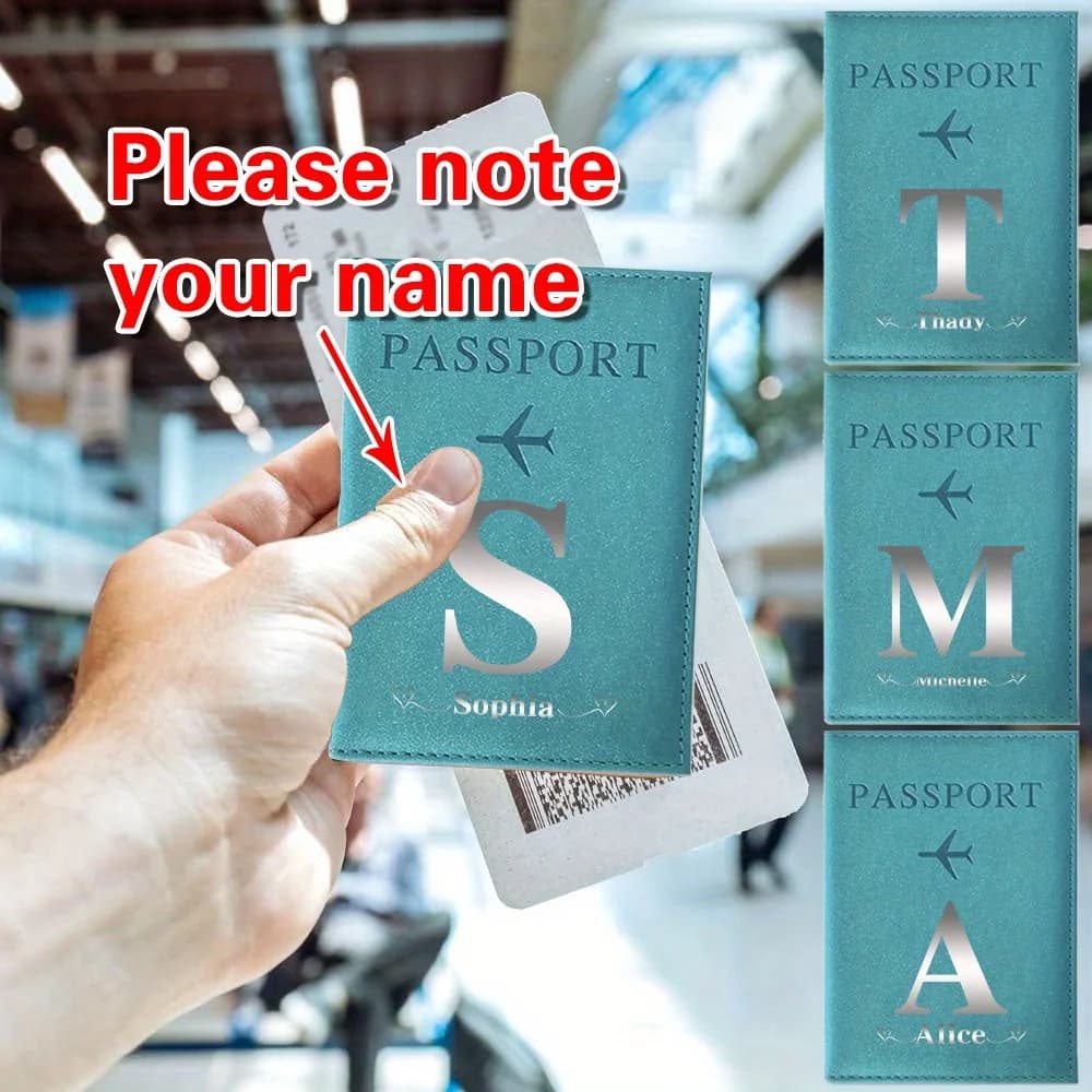 Personalized Custom Name Passport Holder Synthetic Leather Passport Cover Unisex Passport Storage Covers Personal Custom Product