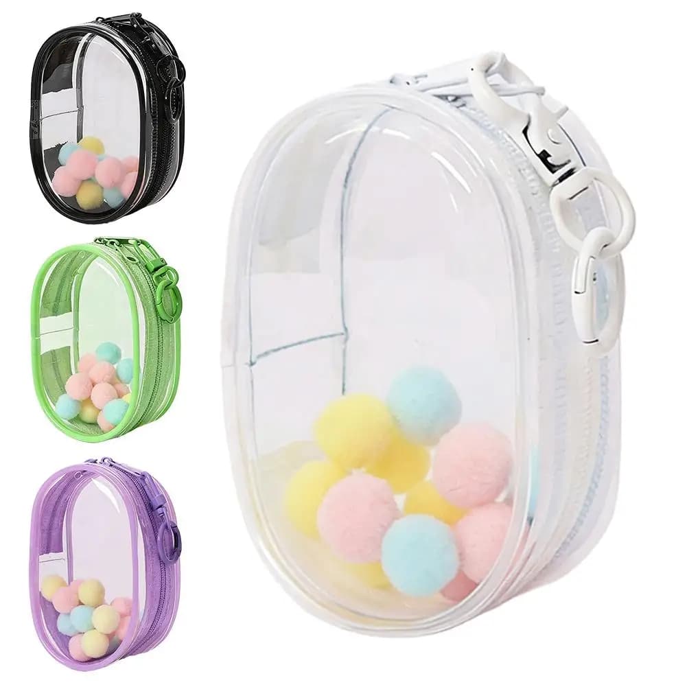 Scatola Trasparente per Esposizione Bambole con Palline Morbide 10cm, Borsa Regalo per Action Figure e Collezionisti di Bambole