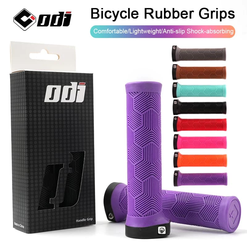 Bicycle knobs ODI MTB Lock-on 22.2MM Rubber handlebar cover Comfortable wing shape Non-slip handle Part for travel/folding bike
