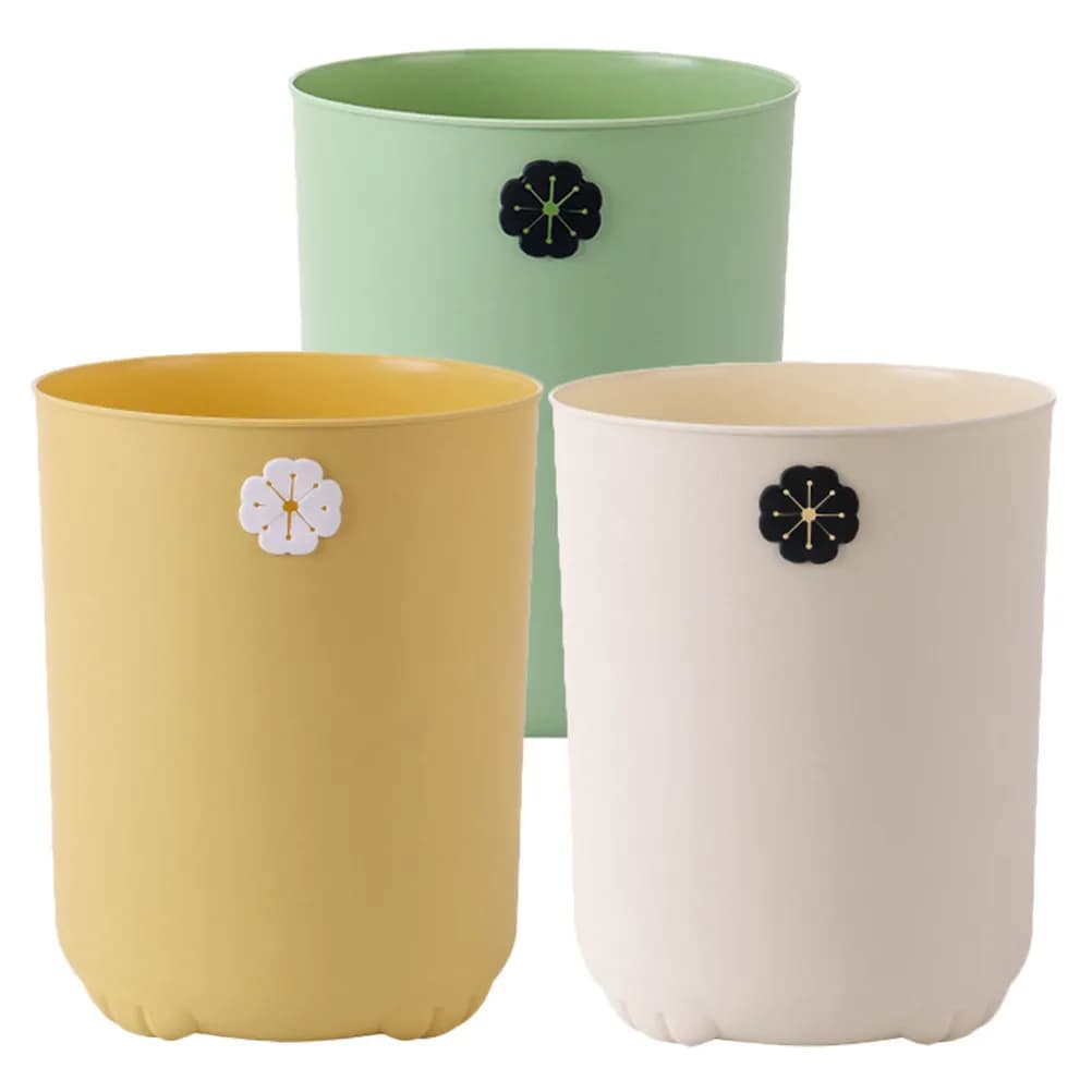 Set di 3 Mini Cestini per Scrivania, Contenitore per Rifiuti da Tavolo a Forma di Cartone Animato, Portapenne, Cestino per Carta, Cesto Portaoggetti per Ufficio