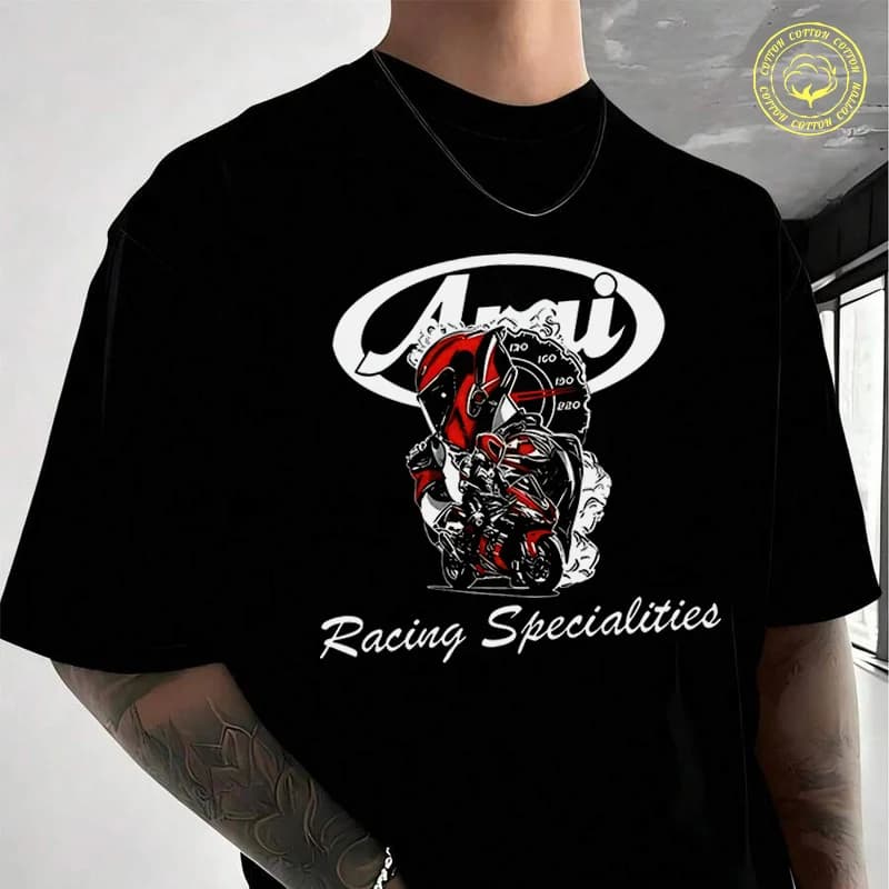 2026 Summer Motorcycle Hardcore Riding Graphic Men's Cotton T-Shirt Moto New Casual O-neck Short Sleeve Summer Streetwear Tees
