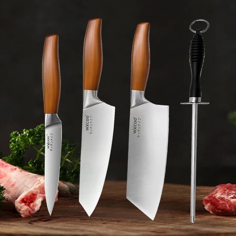 Stainless Steel Kitchen Knife Sharpening Tool Japanese Kitchen Knife Chef's Knife Meat Knife Bone knife Kitchen accessories