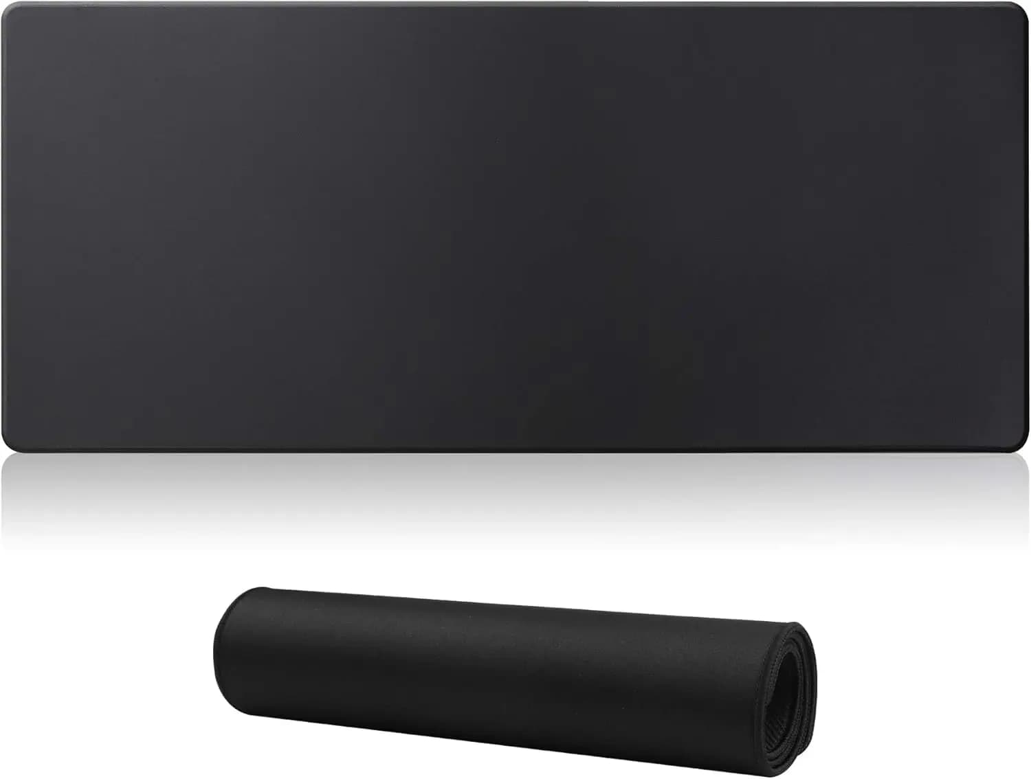 Tappetino per Mouse da Gaming Grande con Bordi Cuciti, Base in Gomma Antiscivolo Estesa per Gamer, Ufficio, Casa (70x30cm Nero)