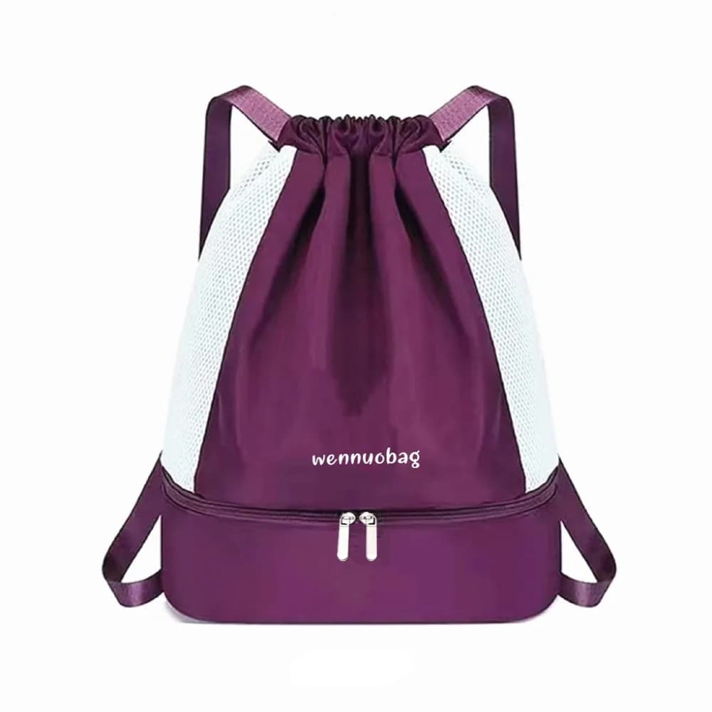 Zaino Oxford alla Moda con Coulisse, Borsa Sportiva Casual da Palestra con Scomparto per Scarpe, Borsa Fitness Impermeabile da Donna