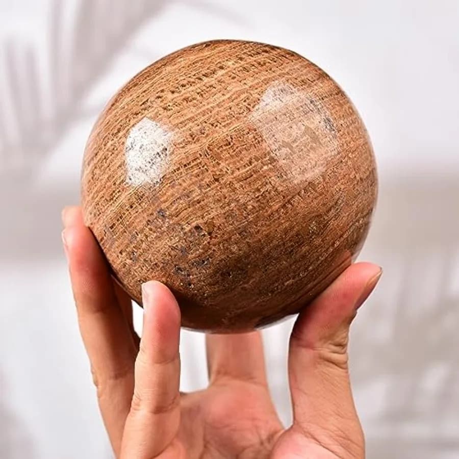 Sfera Decorativa in Cristallo Naturale Curativo, Sfera in Onice Marocchino Lucidata, Sfera per Divinazione 91-100mm, Sfera in Cristallo di Pietra con