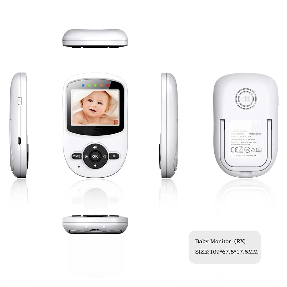 2.4 pollici 2x Zoom Video Baby Monitor Batteria di sicurezza Nanny Cam Telecamera wireless VOX Visualizzazione della temperatura Visione notturna Babysitter